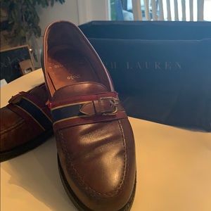 Men’s Ralph Lauren shoes with buckle and ribbon